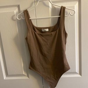 Aritzia Countor Brown Bodysuit